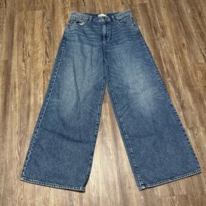 Madewell The Superwide Leg Jeans Women's 29 High Rise Baggy Fit in Concho Rigid